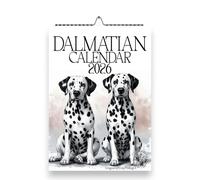 2026 Dalmatian Wall Calendar, A4 Size 21 x 29.7 cm, Monthly Format with UK & US Holidays,Dalmatians Gifts,Dog Calendar 2026,Dogs 2026,Dalmatian 2026,Handmade,Wall Calendar