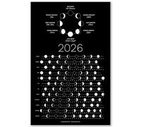 2026 Dark Moon Phase Calendar (SHIPS FLAT) Hangable Lunar Wall Poster - Great as a Unique Gift, Moon Tracking, Décor & Art, Astrology - Celestial Calendar for Home & Office by Thankful Greetings