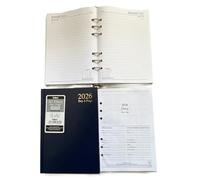 2026 Day Calendar A-5, 1 Day =1 page Suitable for A5 size Multitype Mulberry Planer/Filofax/Loui Vuiton 12 holes (19.19.50.19.19mm & 19.19.70.19.19mm)
