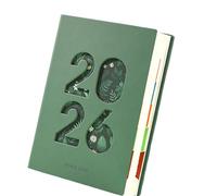 2026 Day Planner Journal 400 Pages Lined Softcover Leather for Daily Scheduling Men Women Leatherette Annual Planner