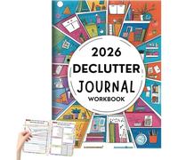2026 Declutter Journal Workbook, 60 Page Guided Organization Planner for Home & Life, Daily, Weekly & Monthly Decluttering Prompt, Family Organizing & Productivity Journal (1PC)