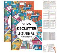 2026 Declutter Journal Workbook, 60 Page Guided Organization Planner, Structured Journal with Templates, Personal Planning Diary, Minimalist Goal Setting, Stress Relief, Reflection Prompts (2pcs)