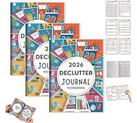 2026 Declutter Journal Workbook - Transform Your Home in 52 Weeks, 60 Page Guided Organization Planner, Family Organizing & Personal Planning Diary, for Home & Life (3 Pcs)
