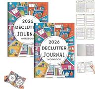 2026 Declutter Journal Workbook - Transform Your Home in 52 Weeks, 60 Page Guided Organization Planner, Family Organizing & Personal Planning Diary, for Home & Life (2 Pcs)