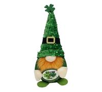 2026 Decorative Faceless Garden Gnome Statue for St Day - Festive Irish Table Figure for Parties, Seasonal Celebrations (A, 30 x 11 cm)
