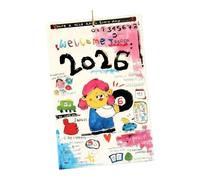 2026 Decorative Wall Calendars for Busy Professional Hand Drawn Art Monthly Clear Dates Spacious Note Home Calendar