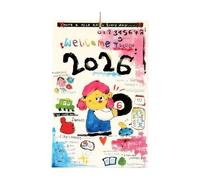 2026 Decorative Wall Calendars for Busy Professional Hand Drawn Art Monthly Clear Dates Spacious Note Student Planner