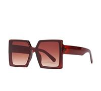 2026 Designer Big Box Male and Female Net Red Outdoor Sunglasses Holiday Street Shooting Live Decorative Glasses (Color : C, Size : Medium) 0816(Red)
