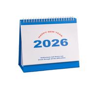 2026 Desk Calendar 12 Month Referance Runs Jan to Dec Twin-Coil Binding for Notes Memo Plans Appointment Organization Clear Typography Elegant Layout Productivity Planning Tool Professionals Students