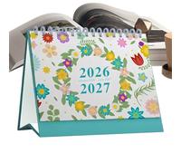 2026 Desk Calendar, 18 Month Weekly and Daily Planner with Notes, Plant Pattern Calendar, Planner, Desk Decoration, for Home Office, School Planner, Academic Timetable Planning, Teachers and