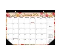 2026 Desk Calendar 18 Months Runs from Jan. 2026 to Jun. 2027 Large Monthly Flip Wall Calendar Family Planner Diary To Do List & Notes Desk/Wall Calendar For Planning Or Organizing (43cm x 30.5cm) (L)