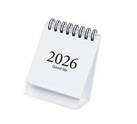2026 Desk Calendar, 19 Month Reference from January 2026 to Jul 2027, Twin Coil Binding Monthly for Notes, Appointment Paper