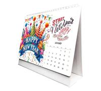 2026 Desk Calendar,2026 Calendar Planner with Glitter Stones Ornament | Desktop Accessories Christmas Decorations For Planning Home Work Holiday Children School