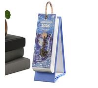 2026 Desk Calendar - 365-Day Oil Painting Decorative Daily Planner, Artistic Desk Organizer for Entrance, Desktop, Living Room, Office, School, and Women’s Home Use, 7.09 Inch