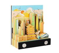 2026 Desk Calendar,Artsy Pads,DIY Tear-away Time Piece Calendar 2026,Creative City Series Paper Carving Art Memo Pad Craftwork,Gift for Housewarming Desktop Decoration