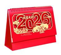 2026 Desk Calendar - Chinese New Year Good Luck Planner | Year of The Horse Small Desk Planner for Planning, Tracking, Home, Study, Table, Bedroom, Family, Office Organization, Desktop Organizer