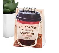 2026 Desk Calendar, Coffee Themed Planner, Small Desk Calendar for the Year 2026 | For Fridge Dad Men Women Workplace Home Classroom