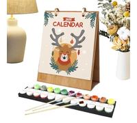 2026 Desk Calendar,Coloring Art Calendar | Creative Planner with 12 Different Hand-Painted Oil Paintings for Teacher Work School Class Adults Kids