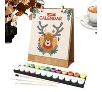 2026 Desk Calendar, Colouring Children's Calendar, Creative Planner with 12 Different Hand-Painted Oil Paintings for Adults and Children