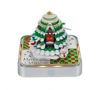 2026 Desk Calendar, Creative Christmas Tree Memo Pad Calendar, Christmas Tree Sculpture 3D Tear-away Calendar With LED Light, Paper Carving Art Notepad Gift Home Desktop Decoration