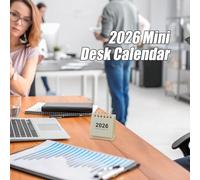 2026 Desk Calendar - Portable Planner Style | 12 Month Small Agenda (-Dec) | Aesthetic Decor Next to Office, College & Home for Organization