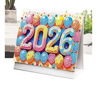 2026 Desk Calendar | Rhinestone Painting 2026 Desk Calendar Kit,Jan-Dec Home Decor Desktop Accessories for Family Teacher Student Home Office Planning Organization