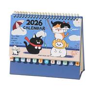 2026 Desk Calendar, Spiral Bound Kitten Planner, Paper Calendar for 12 Months with Animals - for Animal Lovers for Desk Planning, Decoration, Organisation for Home, School, Zimm