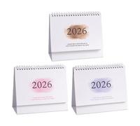 2026 Desk Calendar, Streamlined Planning System, 19 X 16 X 8 Cm, 2026 New Large English Calendar, Wire-Bound Monthly Planner, Multi-Use Planner, for Home, Office, School, Business & Teacher