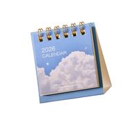 2026 Desk Calendar Twin-Coil Binding Tabletop 19 Month Runs from Jun 2025 to Dec 2026 for Daily Scheduling Star Themed Desk