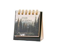 2026 Desk Calendar Twin-Coil Binding Tabletop 19 Month Runs from Jun 2025 to Dec 2026 for Daily Scheduling Star Themed Desk