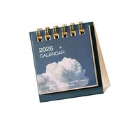 2026 Desk Calendar Twin-Coil Binding Tabletop 19 Month Runs From Jun 2025 to Dec 2026 for Daily Scheduling Compact Paper