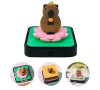 2026 Desk Calendar with LED Light, Cute Capybara 3D Tear-away Paper Carving Art, Memo Pad & Home Desktop Decoration