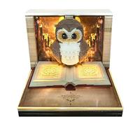 2026 Desk Calendar with LED Light, Owl Sculpture 3D Tear-away Paper Carving Art Memo Pad Time Piece Notepad Gift for Christmas Housewarming Home Office Desktop Decoration