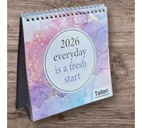 2026 Desk Calendar With Slogan Design Month To View Flip Planner Home Office School Square Desktop Planner- Design (EveryDay is a Fresh Start)