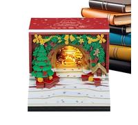 2026 Desk Diary, 2023 Calendar with Detachable Leaves Christmas 3D Notepad | Home Decor Notepad with LED Lights, Adults
