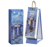 2026 Desk Perpetual Calendar, Vintage Desktop Planning, 365 Days Retro Oil Painting Daily Planner Decoration, Exquisite Retro Art Style Calendars, Different Illustrations