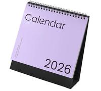 2026 Desktop Calendar 12 Month From January to December Twin-Coil Binding Calendar Planner for Notes Task Management Wooden Calendar