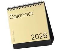 2026 Desktop Calendar 12 Month From January to December Twin-Coil Binding Calendar Planner for Notes Task Management Time Management