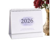 2026 Desktop Calendar - 2026 desk planner | Wire Binding Monthly Planner, Small Standing Desk Calendar, Yearly standing planner for Home Apartment Office School Classroom Dorm Business Teacher Studen
