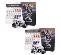 2026 Desktop Calendar for MotoGP with Display Stand, 12-Month Month-to-View Planner, Race Schedule Calendar with Event Date, Gift for Motorsport Fans Enthusiasts and Collectors (2Pcs)