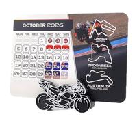 2026 Desktop Calendar for MotoGP with Display Stand, 12-Month Month-to-View Planner, Race Schedule Calendar with Event Date, Gift for Motorsport Fans Enthusiasts and Collectors (1Pcs)