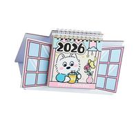 2026 Desktop Calendar Monthly Calendar Lovely Dog Standing Calendars Small Calendars Home Supply