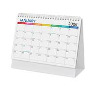 2026 Desktop Calendar Monthly Planner Twin Coil Binding Art Illustration 12 Month January to December Daily Schedule Monthly