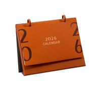 2026 Desktop Calendar Monthly Planner with Leather Stand 12 Month From Jan to Dec for Daily Scheduling 220x175mm Desktop Calendar for Clients