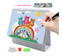 2026 Diamond Art Desk Calendar, Gem Art Painting Monthly Tabletop Calendar, Creative Design Thick Paper Calendars, Craft Decoration Personal Time Management Planner For Planning Goals Organizing