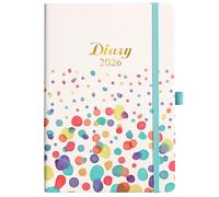 2026 Diary - 2026 Diary A5 Week to view, Jan 2026 - Dec 2026, with Pen Loop, 2 Bookmarks, Thick Paper, Inner Pocket, 21.5 x 14.7 x 1.6 cm, Beautiful Pattern
