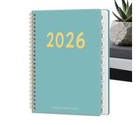 2026 Diary - 21 cm Planner 2026, Organisation for All Year | Paper Daily Calendar, Simple Planner, Spiral Bound Notebook for Organising Tasks, Setting Goals