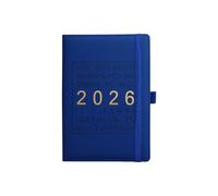 2026 Diary, A Day Per Page A5, 365 Day Daily Planner Management Record Notebook from Jan to Dec 2026, Organiser Hardcover with Color Tabs, Inner Pocket, Thick Page (Blue)
