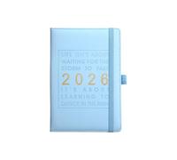 2026 Diary, A Day Per Page A5, 365 Day Daily Planner Management Record Notebook from Jan to Dec 2026, Organiser Hardcover with Color Tabs, Inner Pocket, Thick Page (Light Blue)