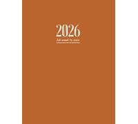 2026 Diary: A4 Week To View | Dated From January To December | Perfect For Appointments, Reminders, Scheduling ... Brown Cover Design